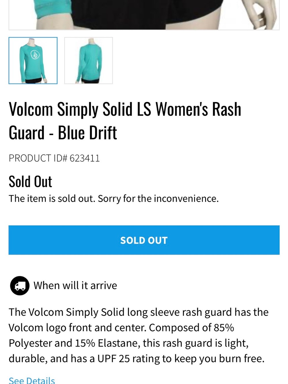 Volcom Women’s Rash guard - Picture 9 of 9